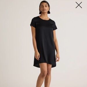 Quince Washable Stretch Silk Tee Dress